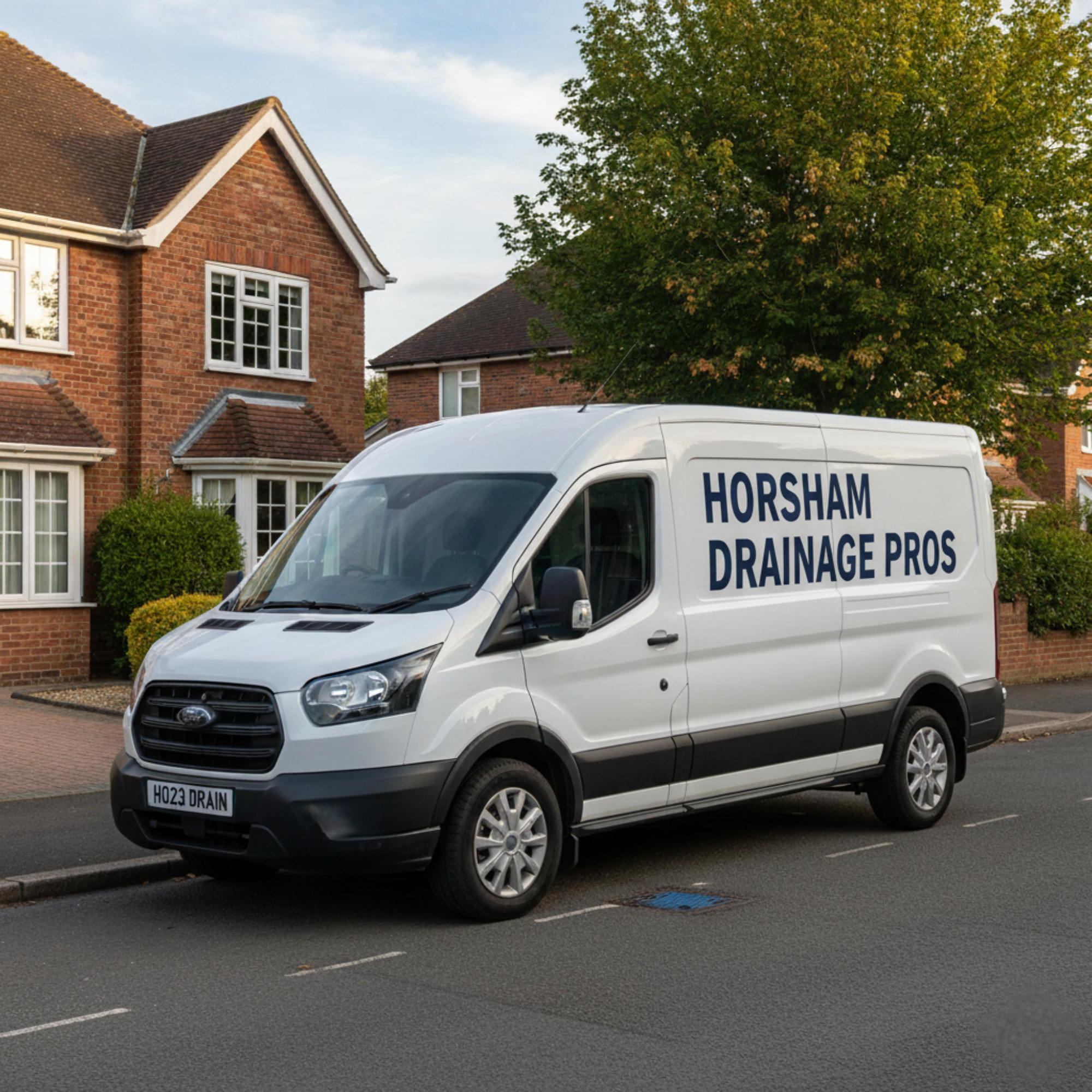 Horsham Drainage Pros service van